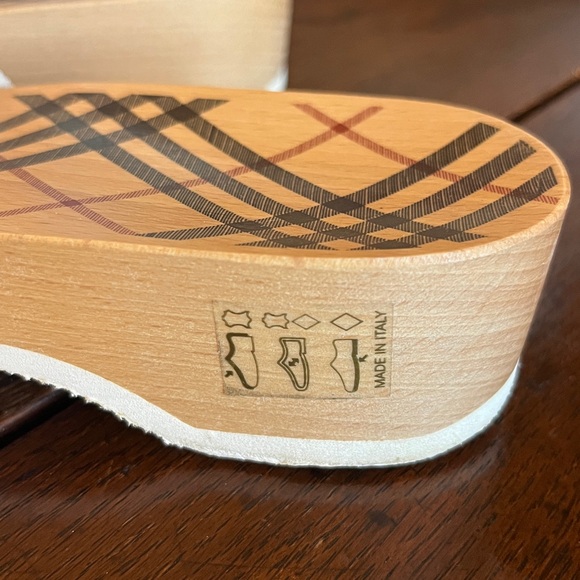 Burberry by Dr. Scholl’s women’s size EU39, US 8 sandals, wood platform, white - Picture 8 of 9